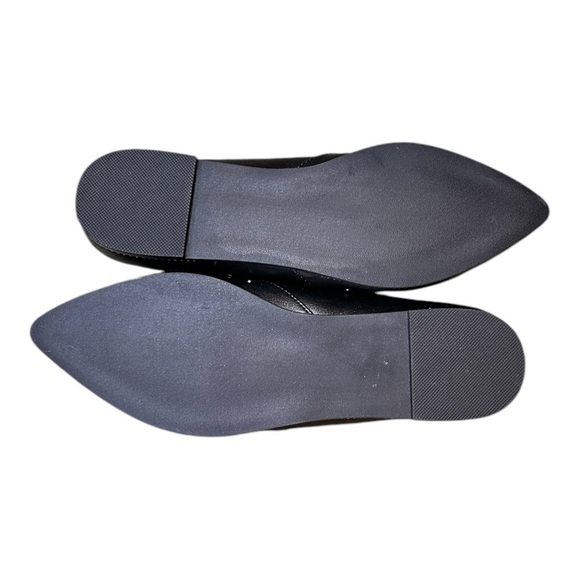 REPORT Magnolia Black w/ Gold Studs Flats sz 9W Vegan Pointed Toe NWOB - Picture 4 of 5